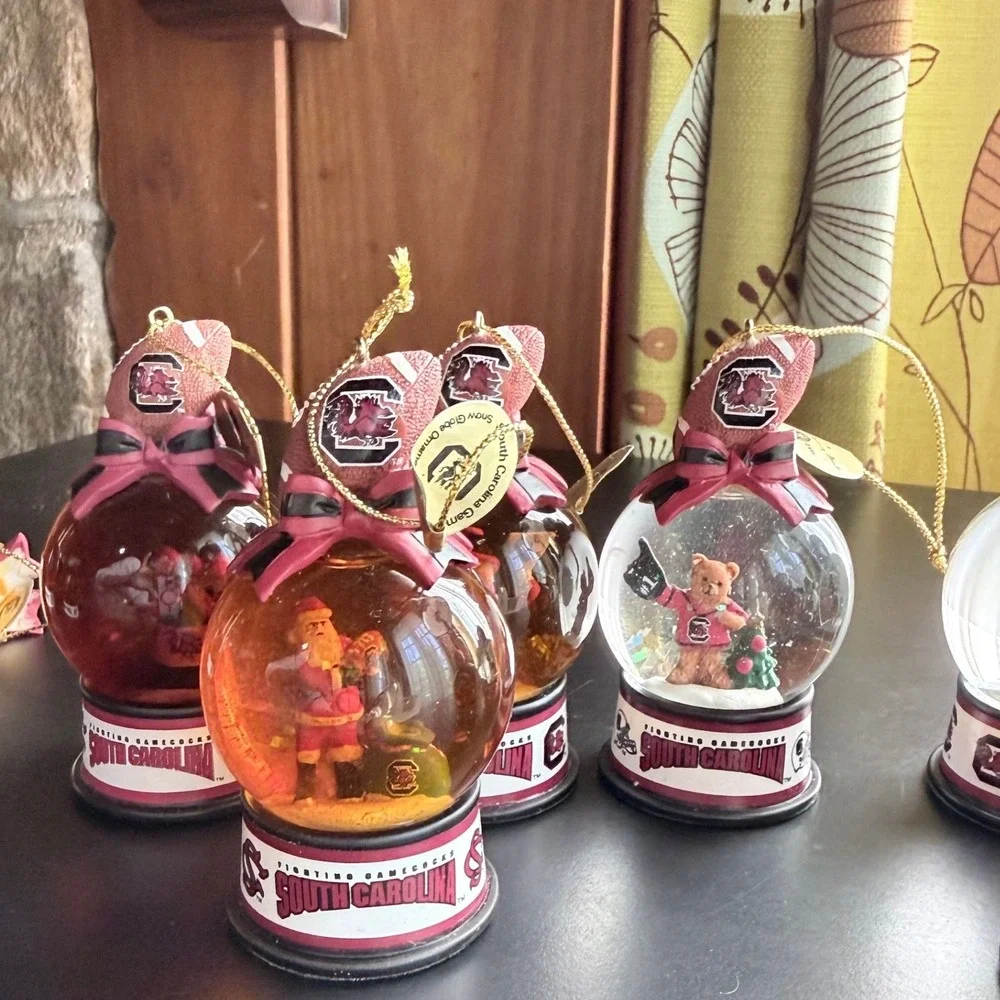 Danbury Mint University of South Carolina Gamecocks Snow Globes Lot of 13 w/ Box